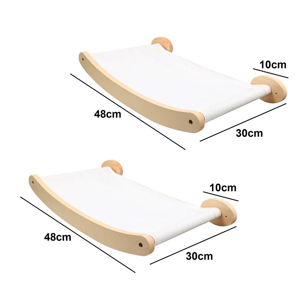 Arbre a chat mural en Bois avec tube transparent - MerveillesMurales