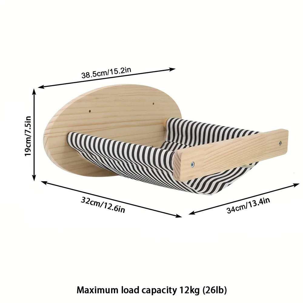 Arbre a chat mural - Maison, hamac, pont suspendu, perchoir - Collection : Ciel de Chat