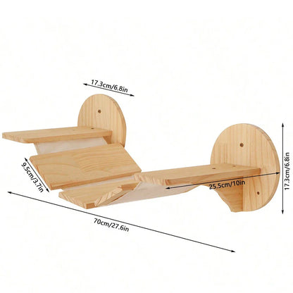 Arbre a chat Mural en Bois - Pont suspendu Cat Aventure