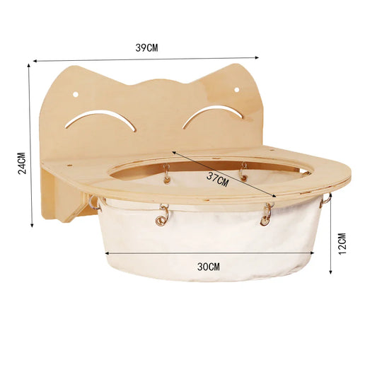 Arbre a chat Mural en Bois - Nid secret