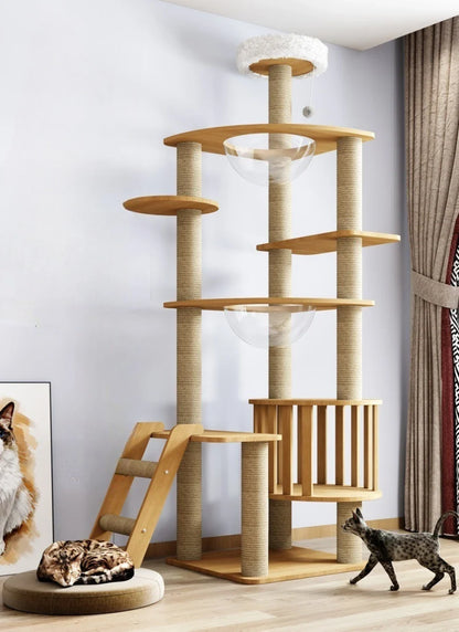 Arbre à chat bois massif - Nature'Cat