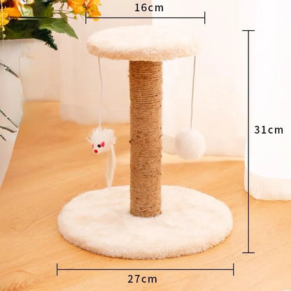 Arbre à chat griffoir en sisal avec jouet suspendu - Modèle PawMaster