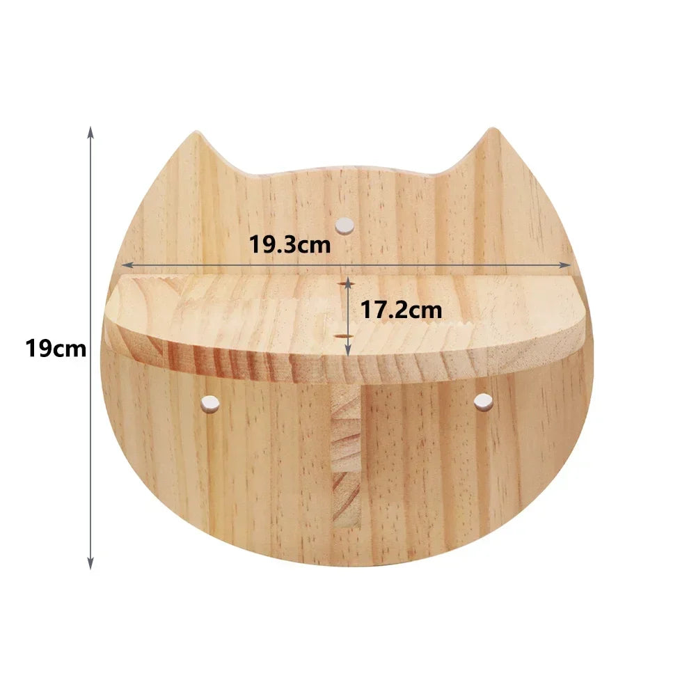 Arbre a chat Mural en Bois (hamac, escalier, griffoir) - AventureCiel