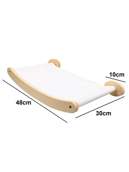 Arbre a chat mural en Bois avec tube transparent - MerveillesMurales