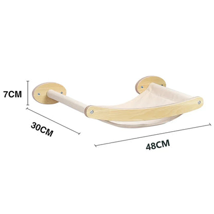 Arbre a chat Bois Mural - Pont flottant et maison - TerrainJeu