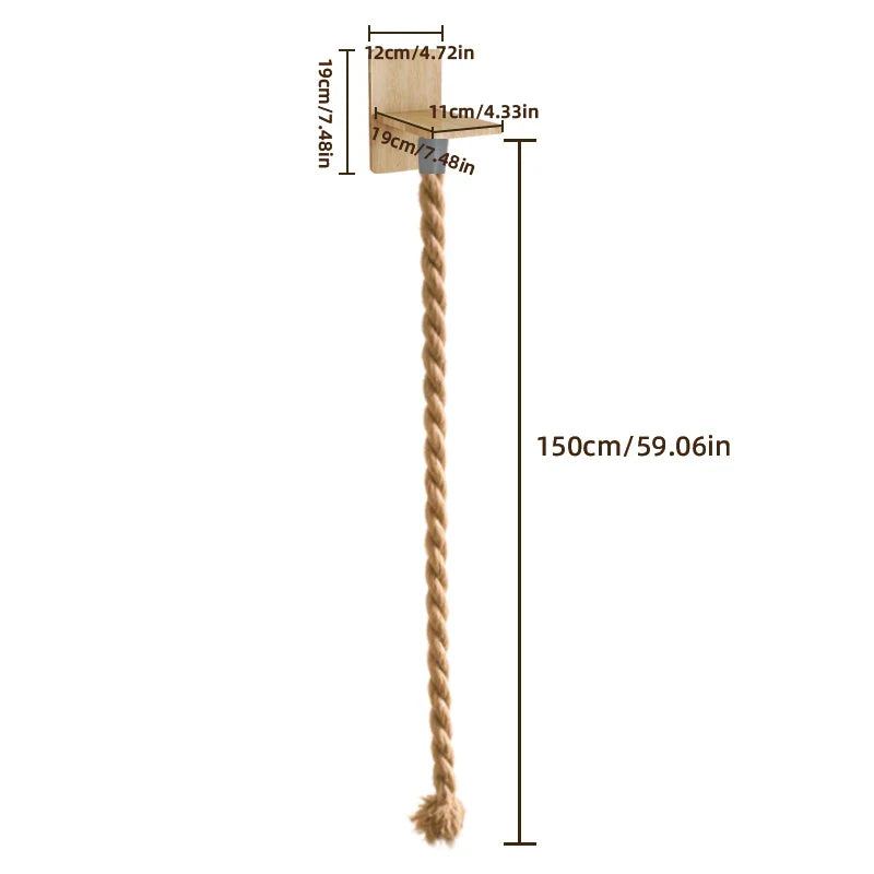 NOUVEAU - Arbre à chat mural – Module corde d’escalade