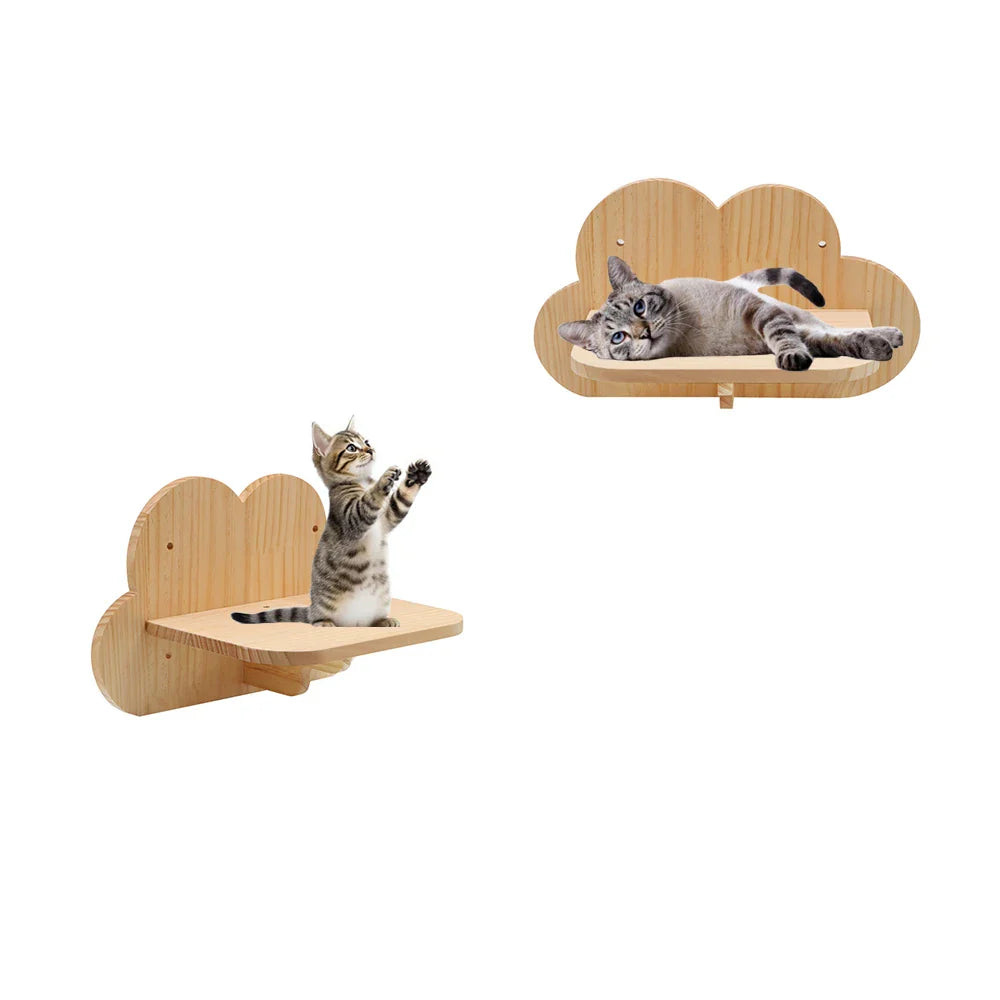 Arbre a chat mural en Bois avec tube transparent - MerveillesMurales