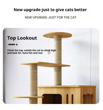 Arbre à chat bois massif - Nature'Cat