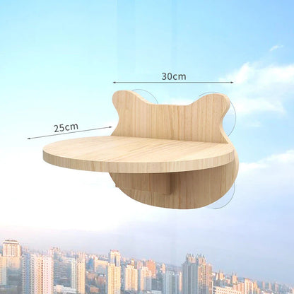 Étagères murales fenêtre pour chat avec ventouses - Modèle : "Skyview"