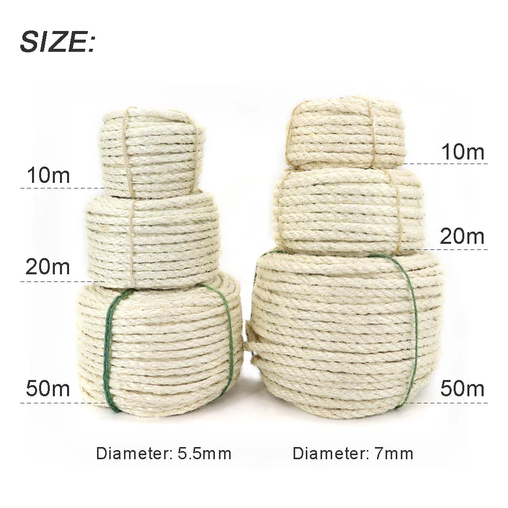 Corde en sisal pour arbre à chat DIY - Modèle ScratchMaster