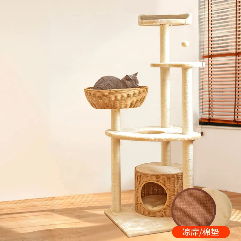Arbre a chat Design en Bois Massif - Modèle SkyNest