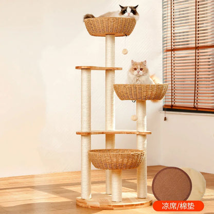 Arbre a chat Design en Bois Massif - Modèle SkyNest