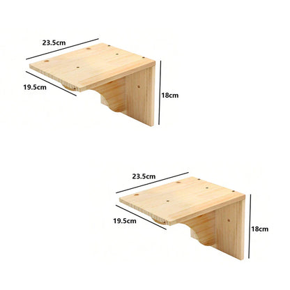 Support mural pour gamelles de chat en bois - Modèle : "GourmetMur"