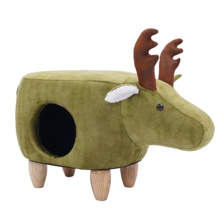 Arbre a chat design pouf en forme d'hippopotame - Modèle HippoHaven